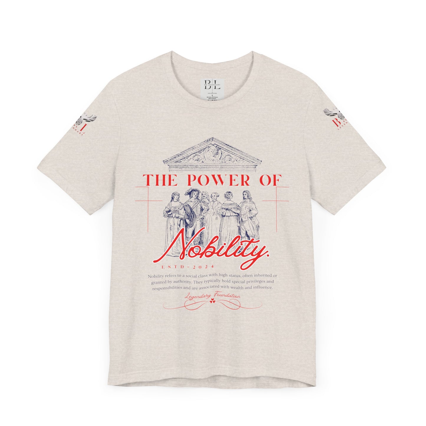 Be Legendary "Nobility" Power Unisex Tee - Inspiring Short Sleeve Shirt with QR Code