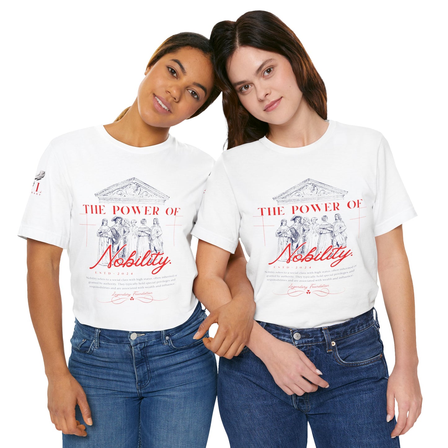 Be Legendary "Nobility" Power Unisex Tee - Inspiring Short Sleeve Shirt with QR Code