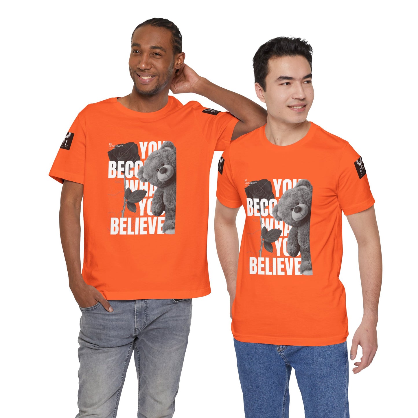Be Legendary "T-Bear" Inspirational Bear Graphic Tee - You Become What You Believe