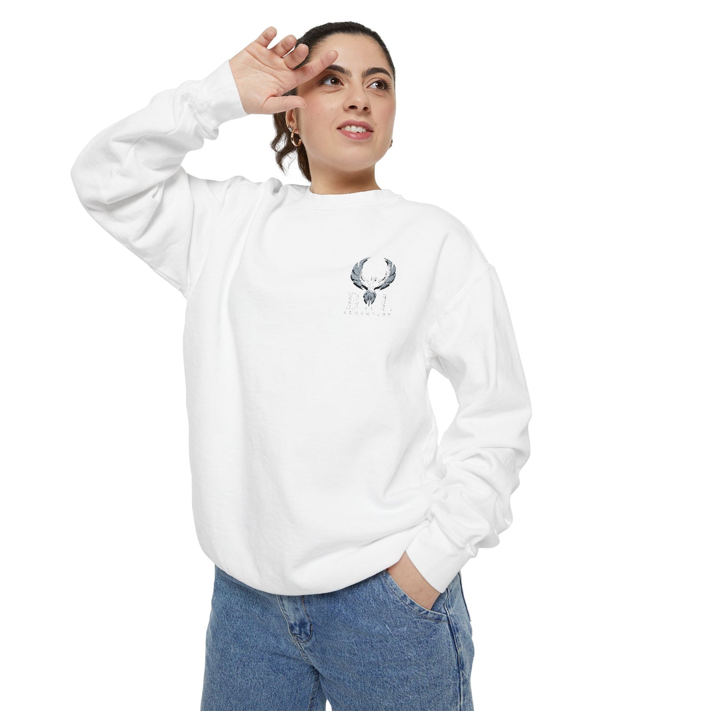 Be Legendary Unisex Garment-Dyed Sweatshirt with Elegant Graphic Design