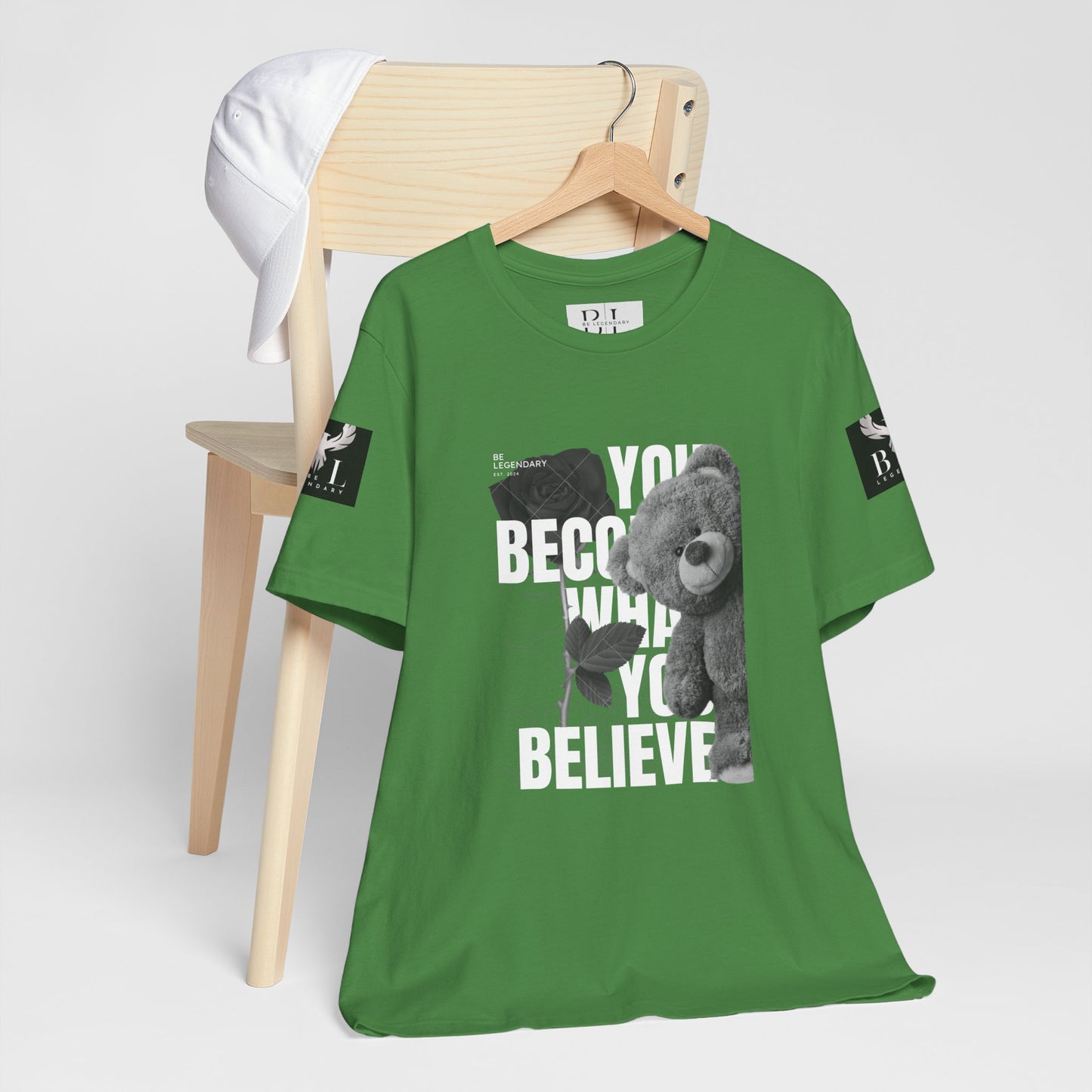 Be Legendary "T-Bear" Inspirational Bear Graphic Tee - You Become What You Believe