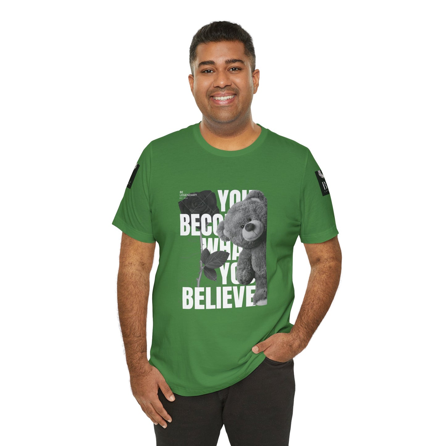 Be Legendary "T-Bear" Inspirational Bear Graphic Tee - You Become What You Believe