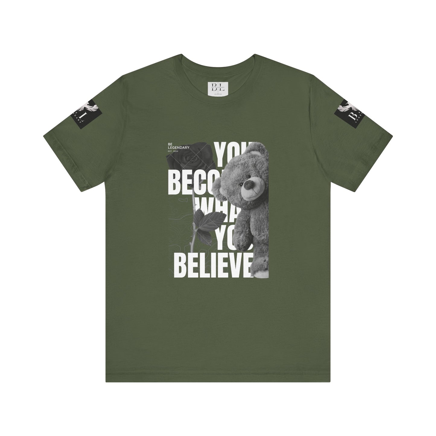 Be Legendary "T-Bear" Inspirational Bear Graphic Tee - You Become What You Believe