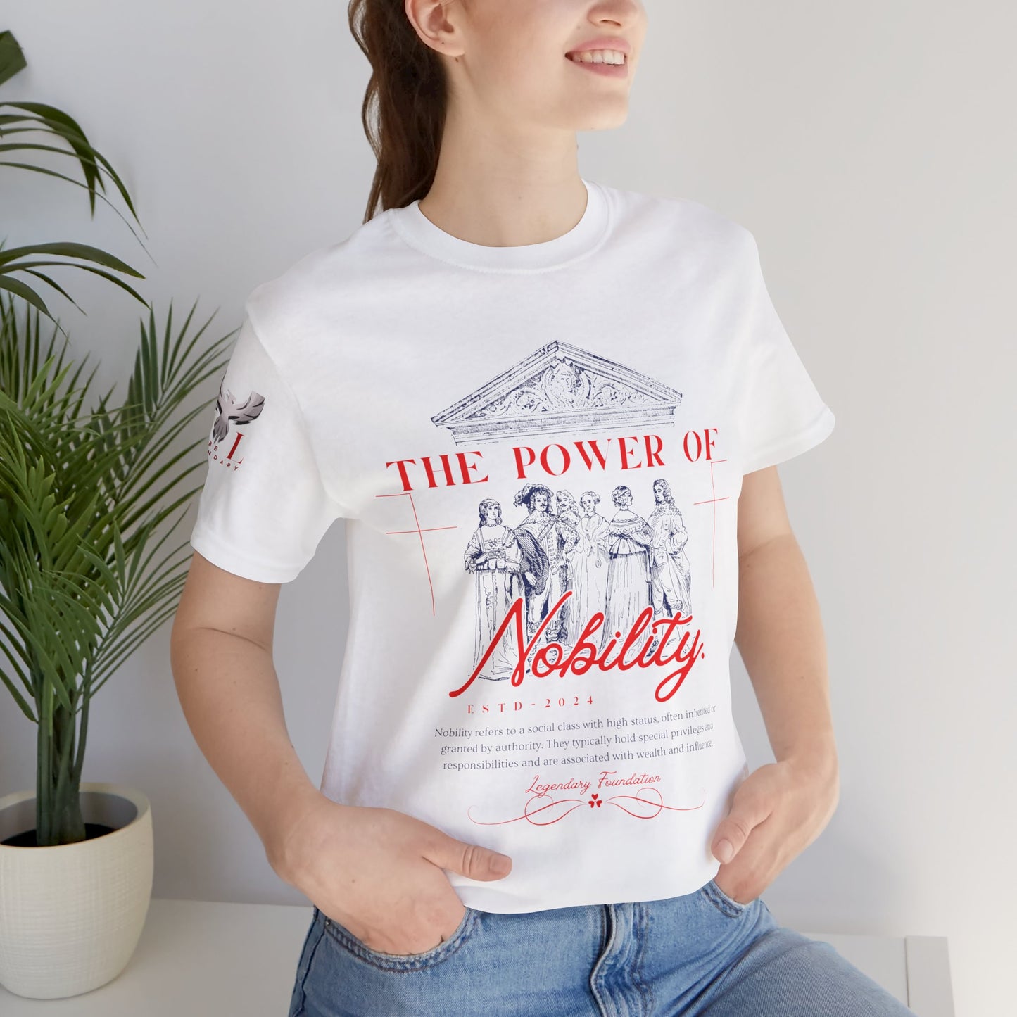 Be Legendary "Nobility" Power Unisex Tee - Inspiring Short Sleeve Shirt with QR Code