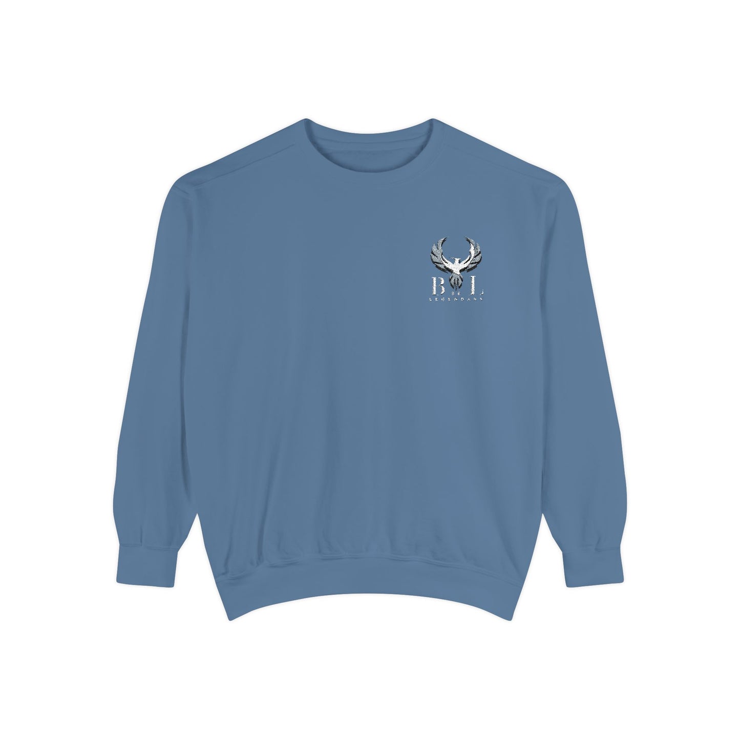 Be Legendary Unisex Garment-Dyed Sweatshirt with Elegant Graphic Design