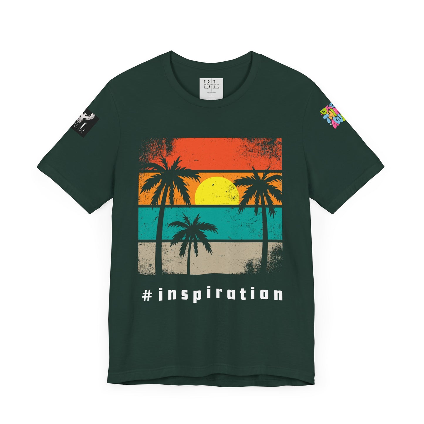 Be Legendary 'Dusk Till Damn" Sunset Inspiration Graphic Tee for Motivational Vibes