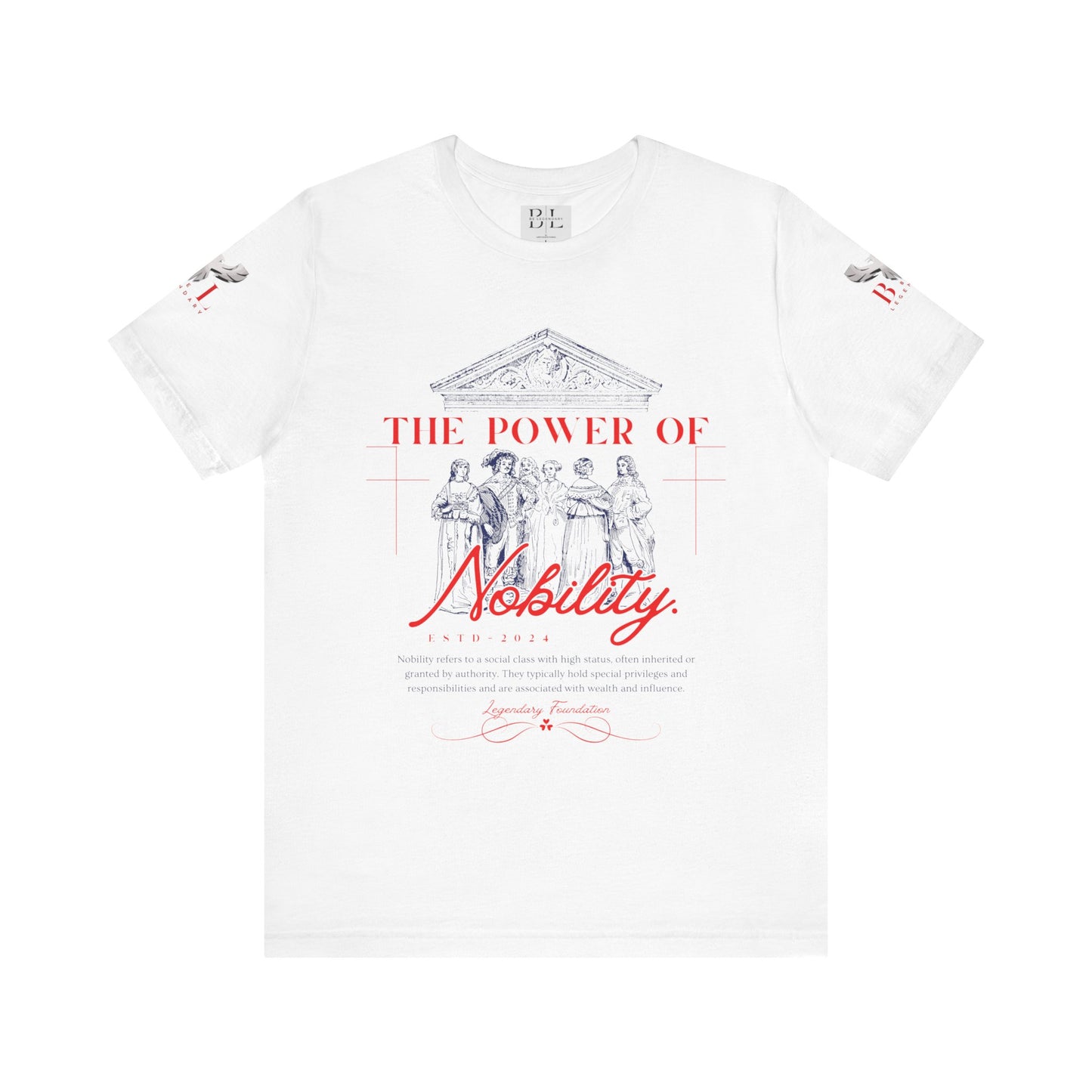 Be Legendary "Nobility" Power Unisex Tee - Inspiring Short Sleeve Shirt with QR Code