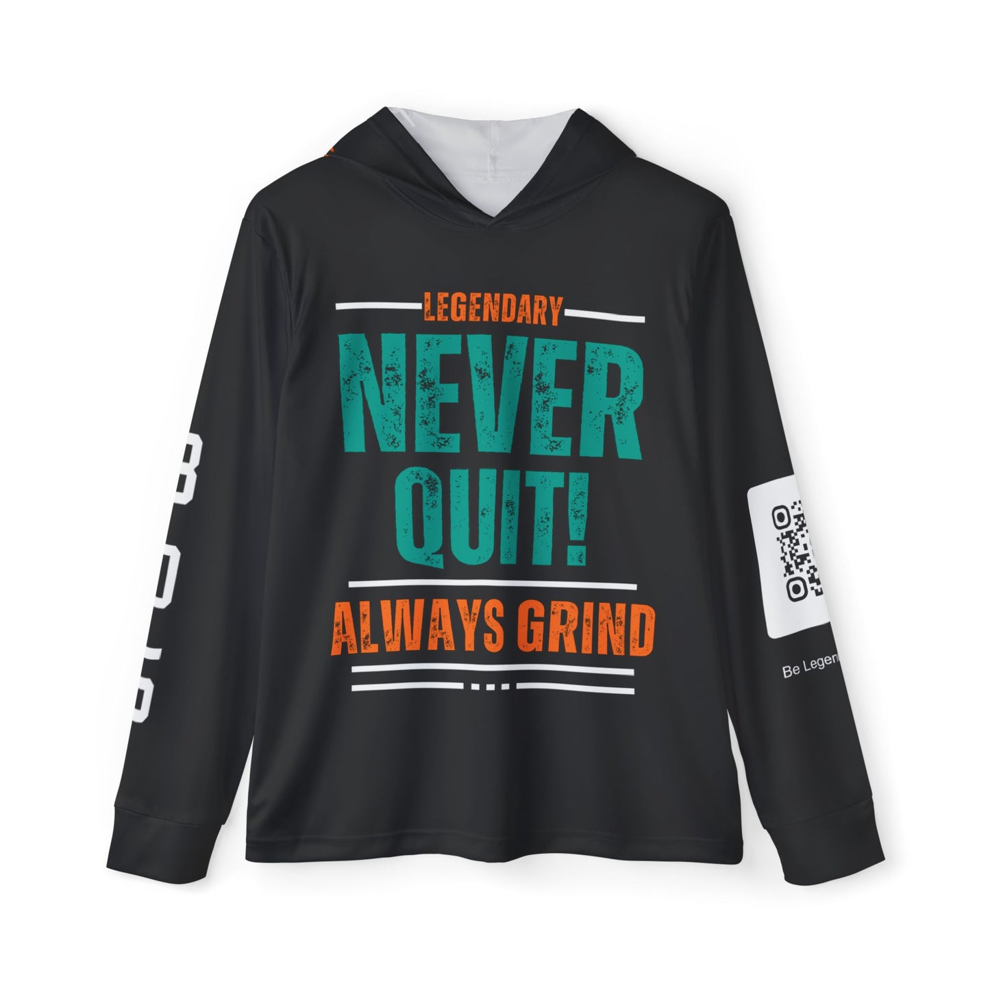 Be Legendary "Rep Ur Hood" Men's Sports Warmup Hoodie - Legendary Never Quit Motivation