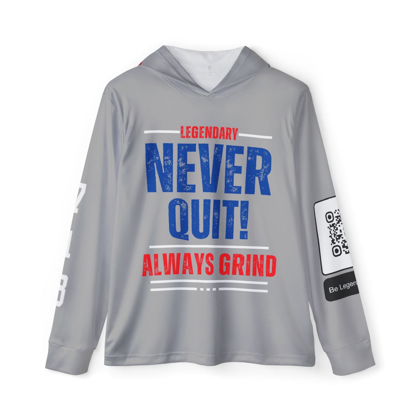 Be Legendary "Rep Ur Hood" Men's Sports Warmup Hoodie - Never Quit, Always Grind Motivation