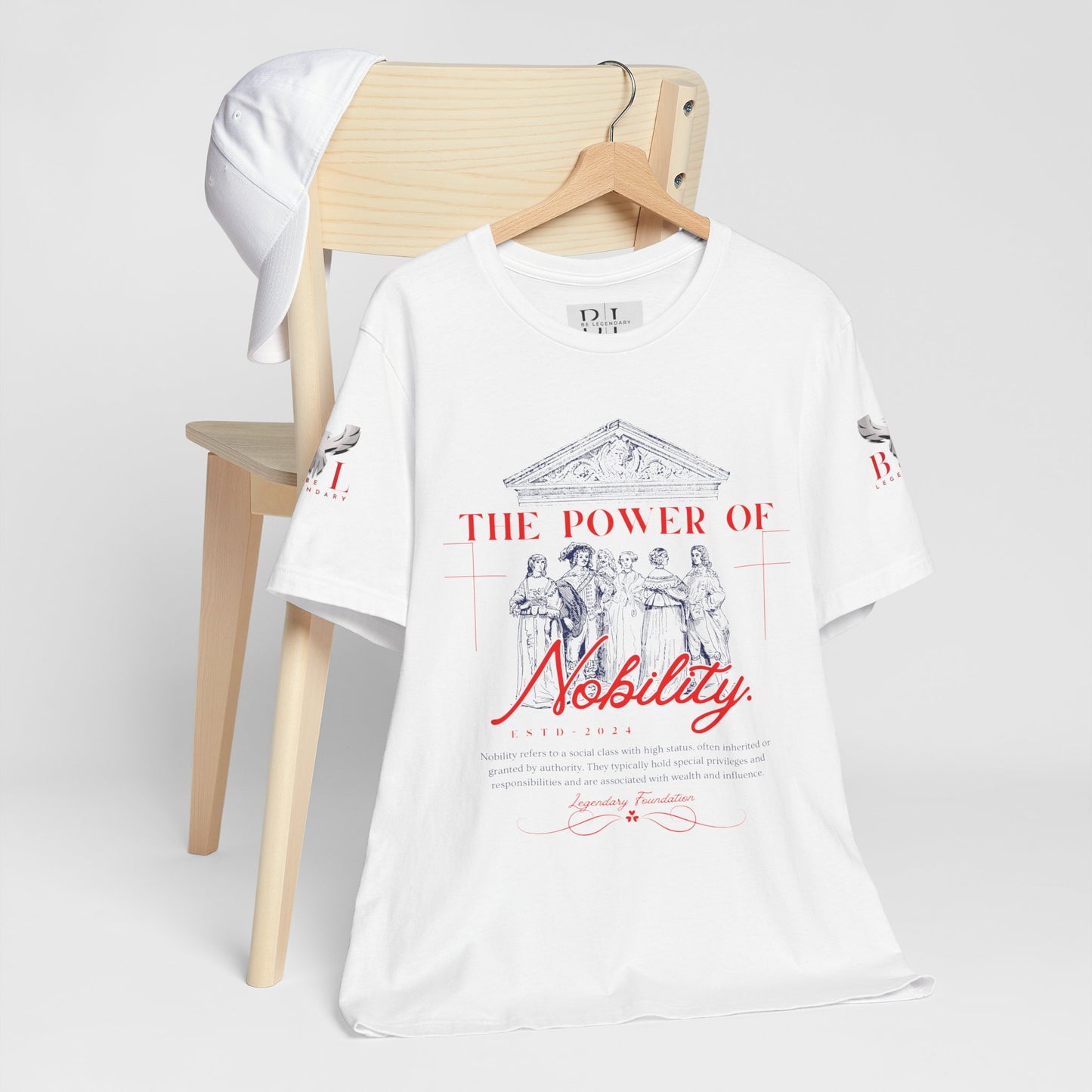 Be Legendary "Nobility" Power Unisex Tee - Inspiring Short Sleeve Shirt with QR Code