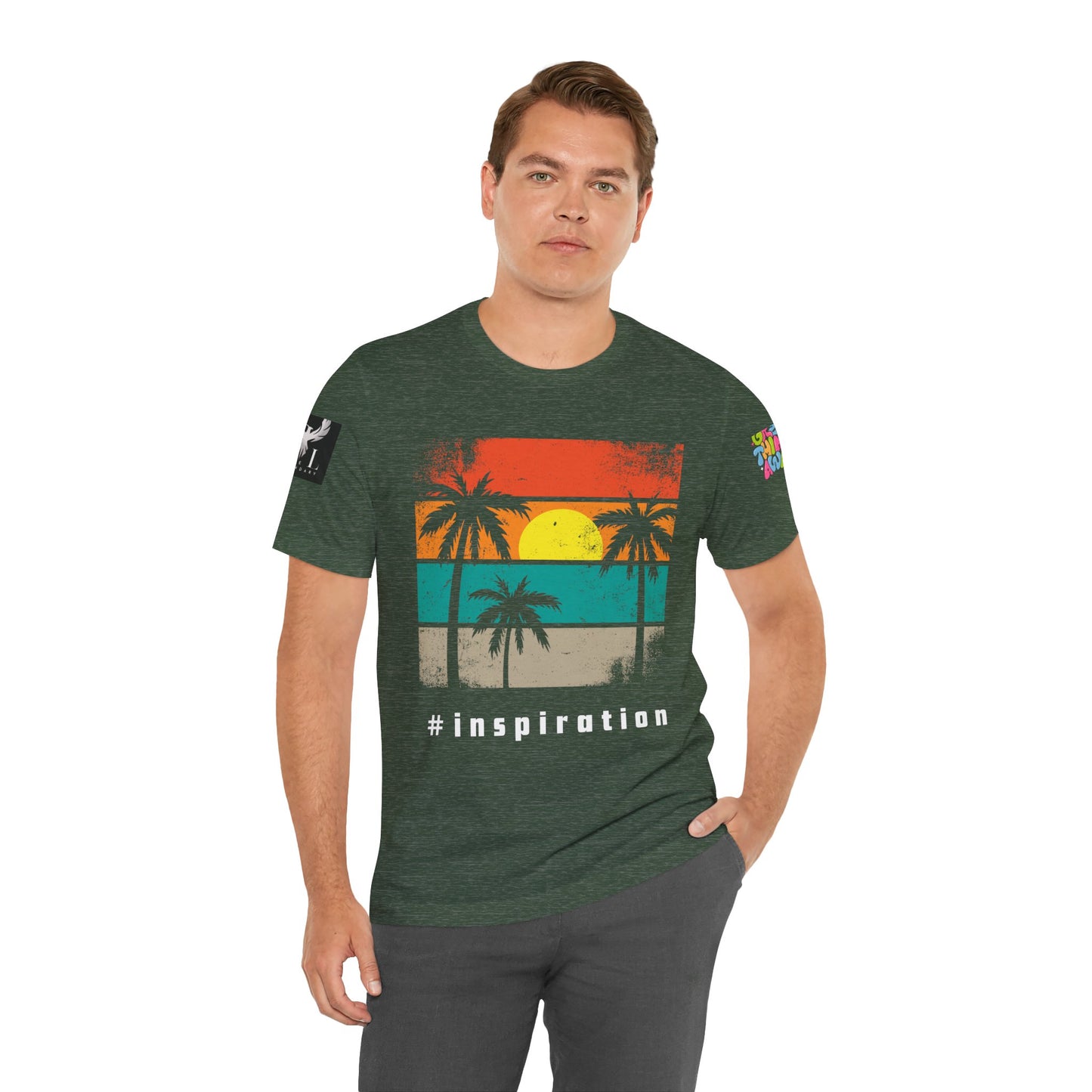 Be Legendary 'Dusk Till Damn" Sunset Inspiration Graphic Tee for Motivational Vibes