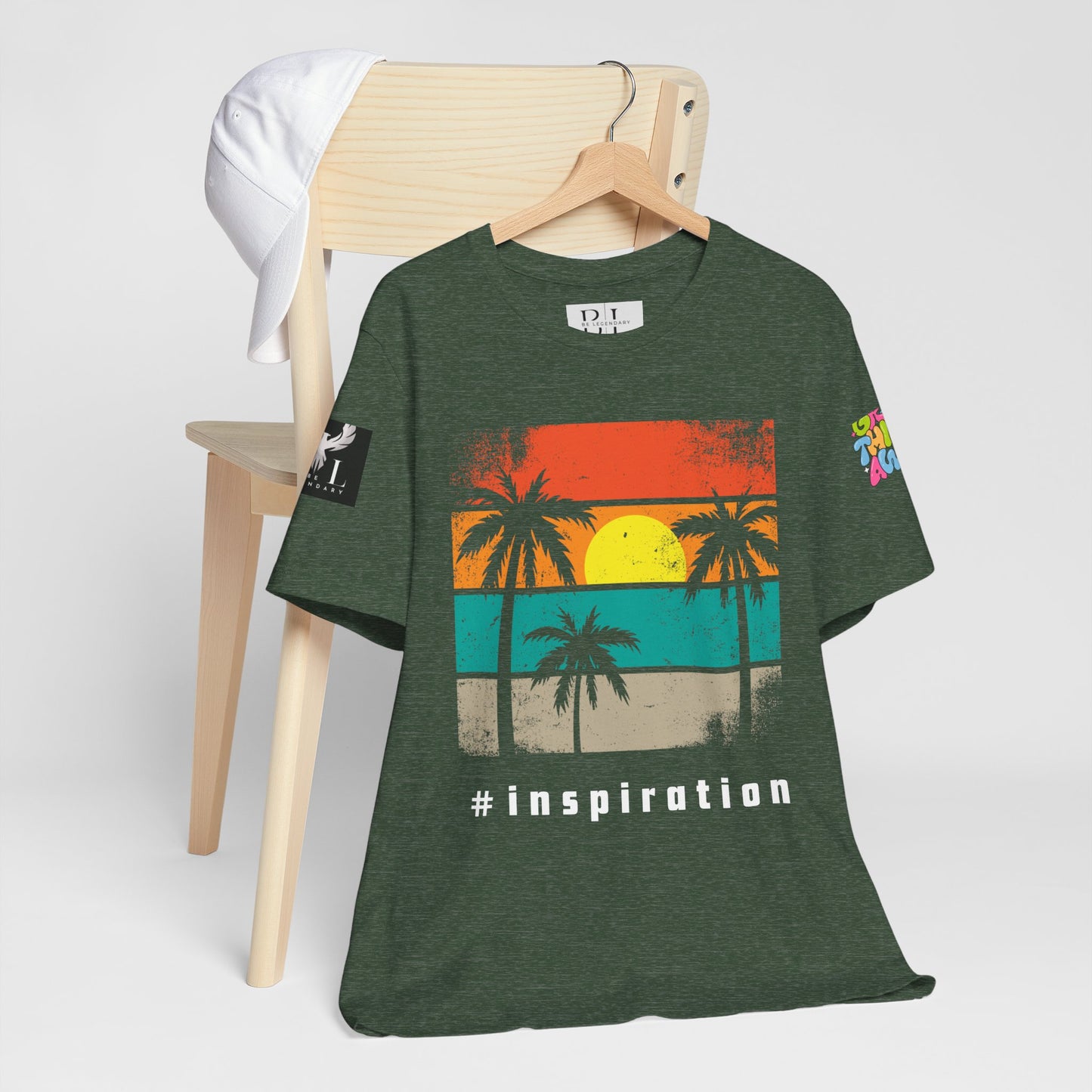 Be Legendary 'Dusk Till Damn" Sunset Inspiration Graphic Tee for Motivational Vibes