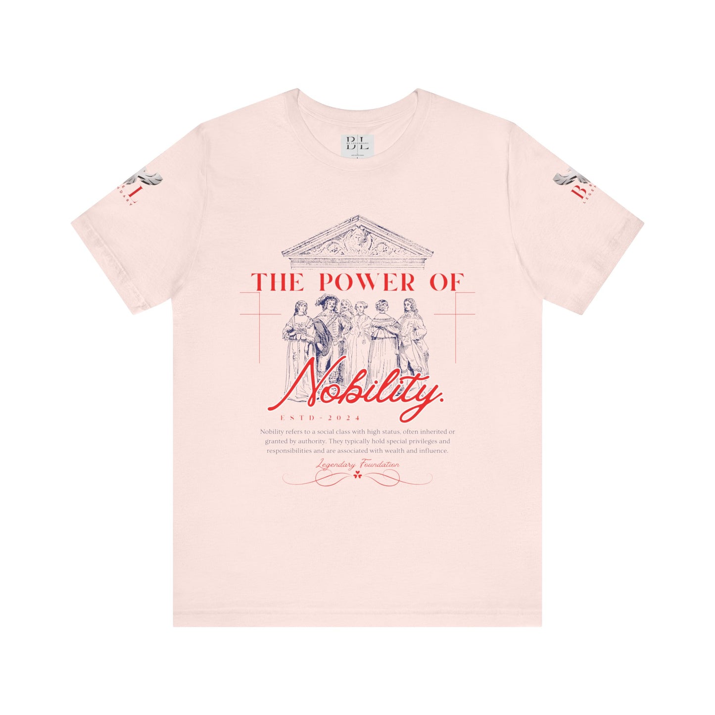 Be Legendary "Nobility" Power Unisex Tee - Inspiring Short Sleeve Shirt with QR Code