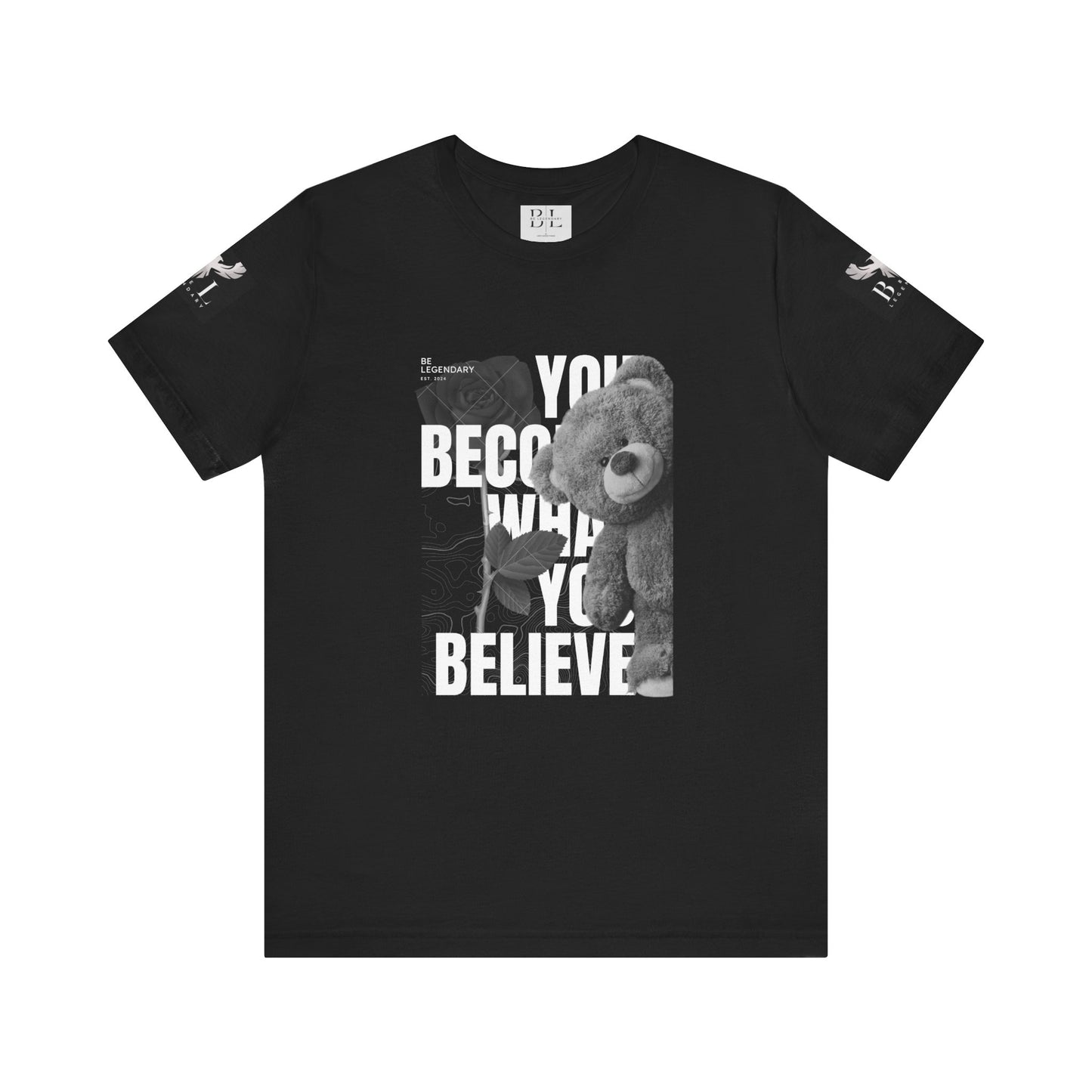 Be Legendary "T-Bear" Inspirational Bear Graphic Tee - You Become What You Believe