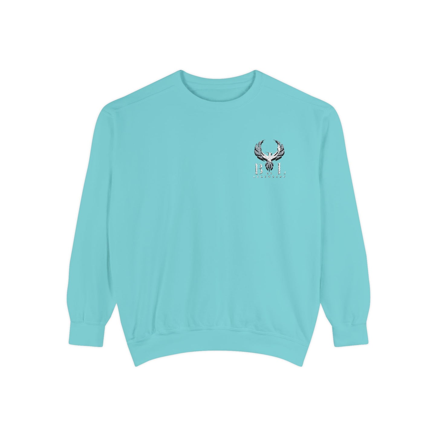 Be Legendary Unisex Garment-Dyed Sweatshirt with Elegant Graphic Design