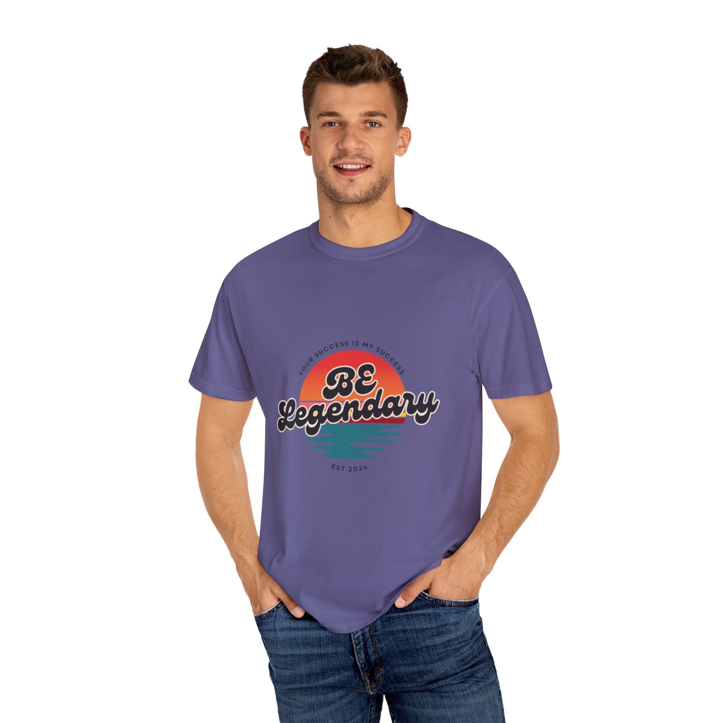 Be Legendary Unisex "Walk On Water" -Dyed T-Shirt – Motivational Tee for Success