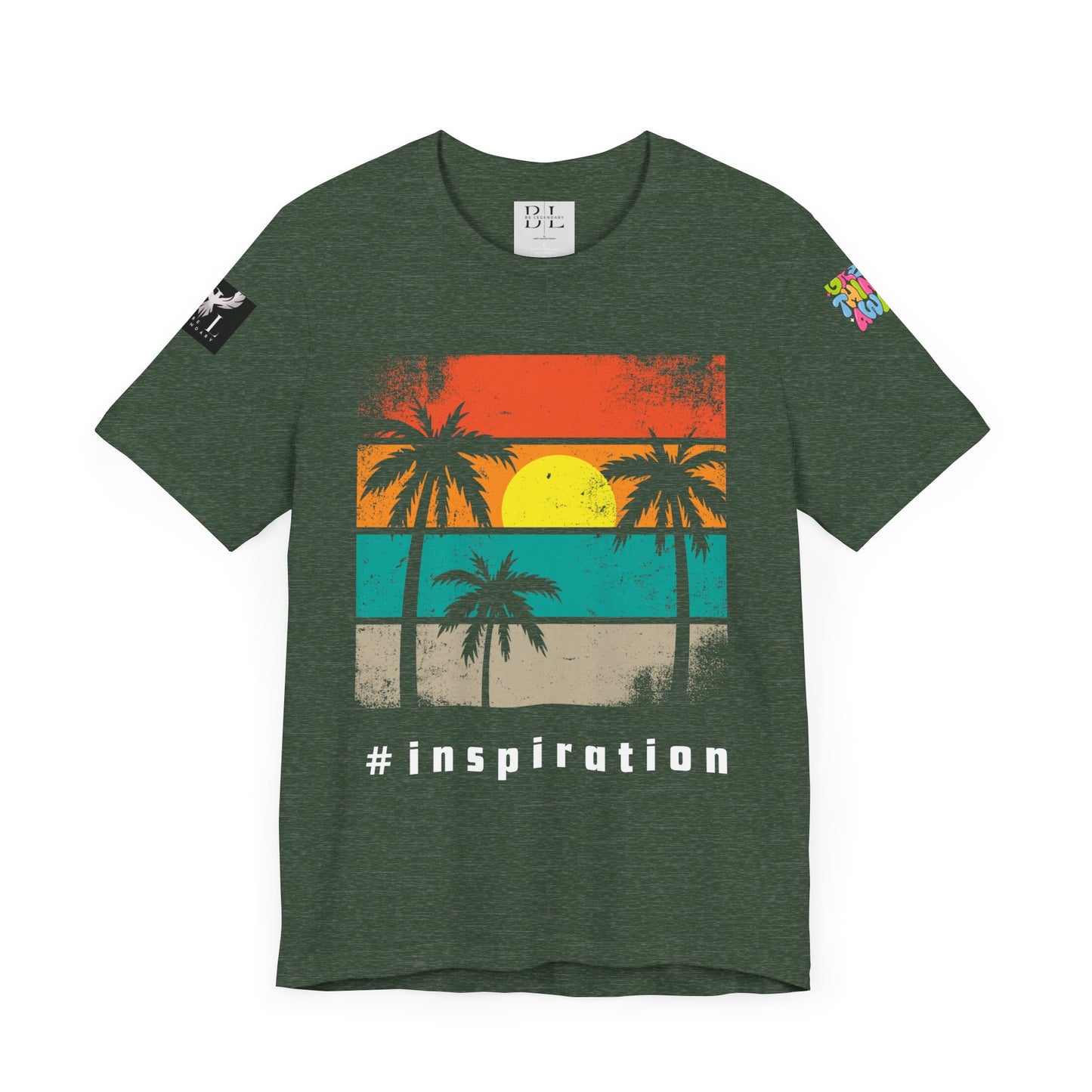 Be Legendary 'Dusk Till Damn" Sunset Inspiration Graphic Tee for Motivational Vibes