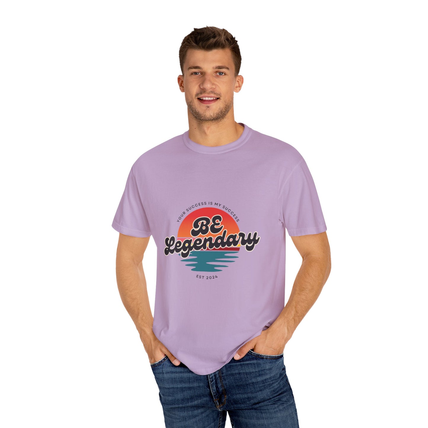 Be Legendary Unisex "Walk On Water" -Dyed T-Shirt – Motivational Tee for Success