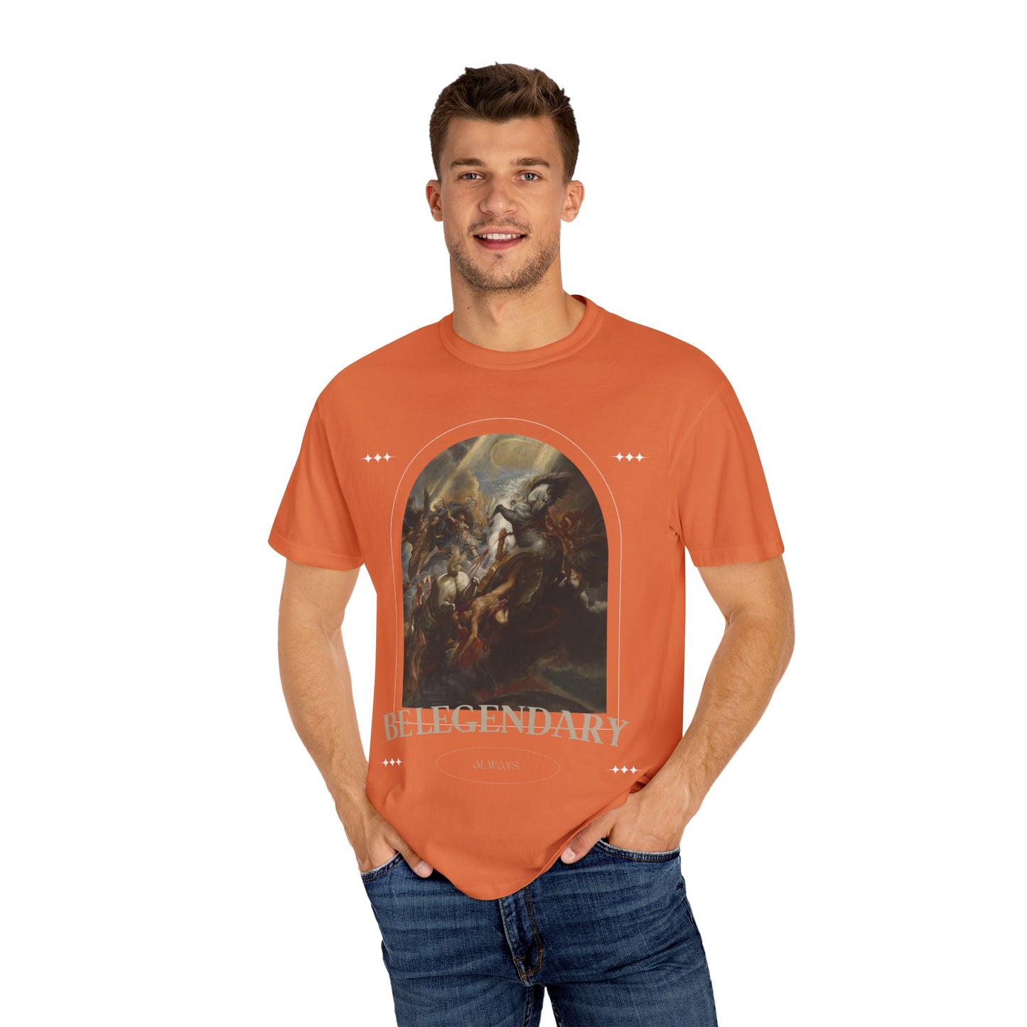Be Legendary "16 Chapels"Unisex Garment-Dyed T-shirt | Motivational Fitness Tee