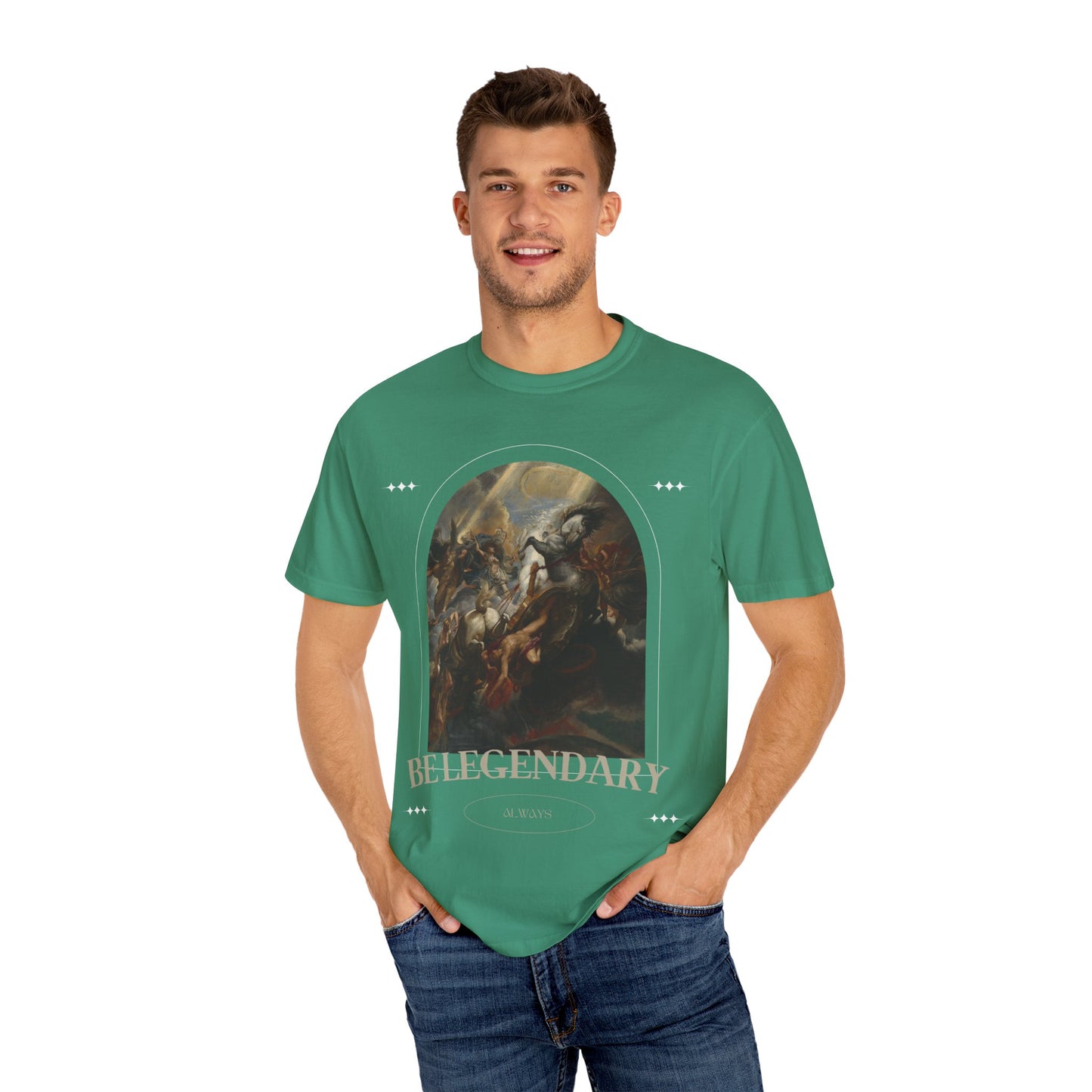 Be Legendary "16 Chapels"Unisex Garment-Dyed T-shirt | Motivational Fitness Tee