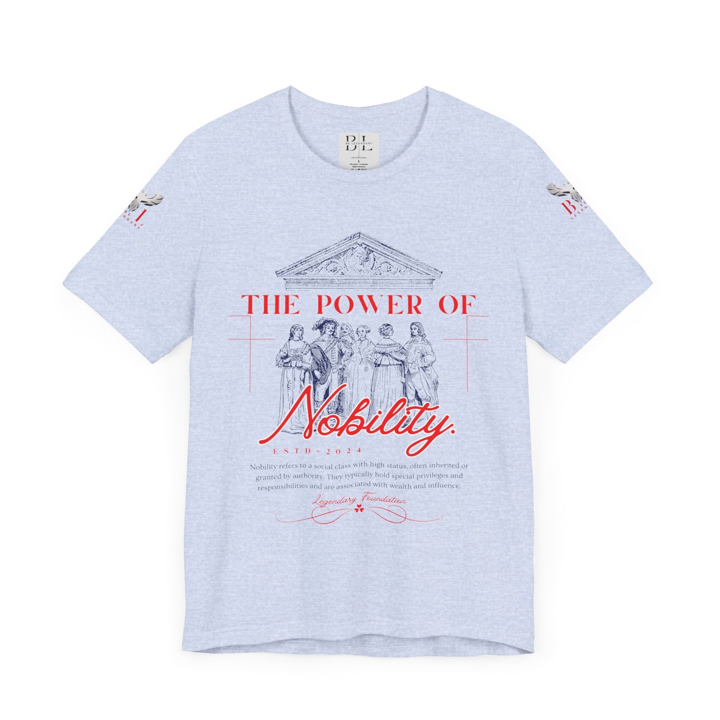 Be Legendary "Nobility" Power Unisex Tee - Inspiring Short Sleeve Shirt with QR Code