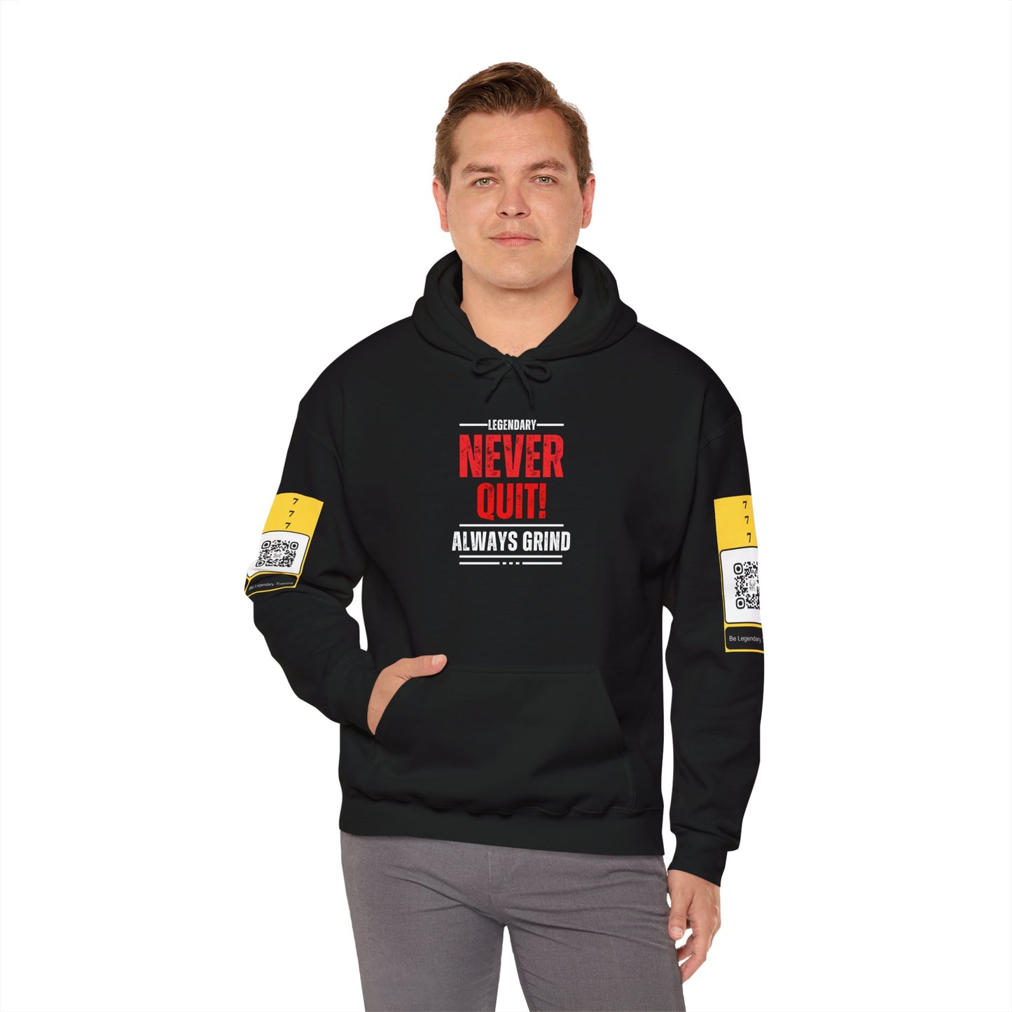 Be Legendary "American Mind State" Grind Hoodie - Unisex Heavy Blend™ Sweatshirt with Motivational Design