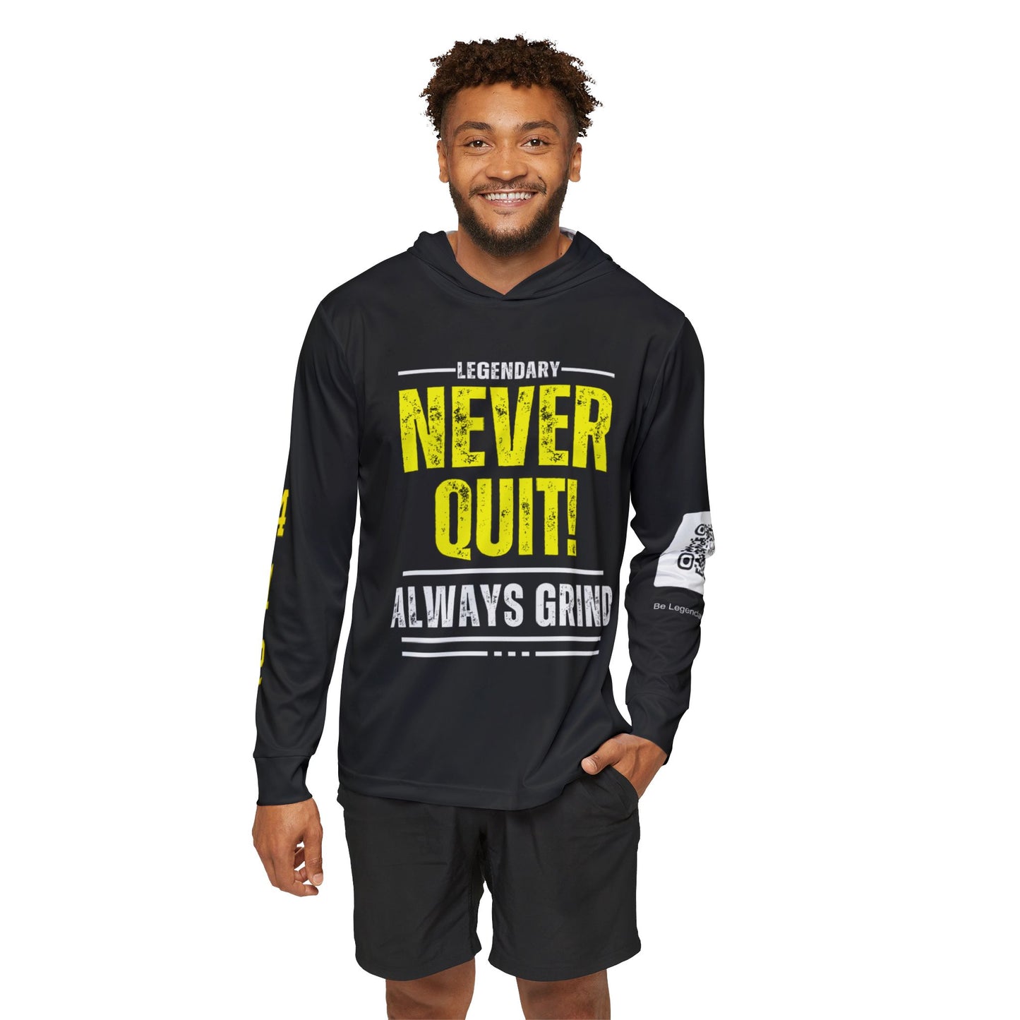 Be Legendary "Rep Ur Hood" Men's Sports Warmup Hoodie - Never Quit! Always Grind Gym Wear
