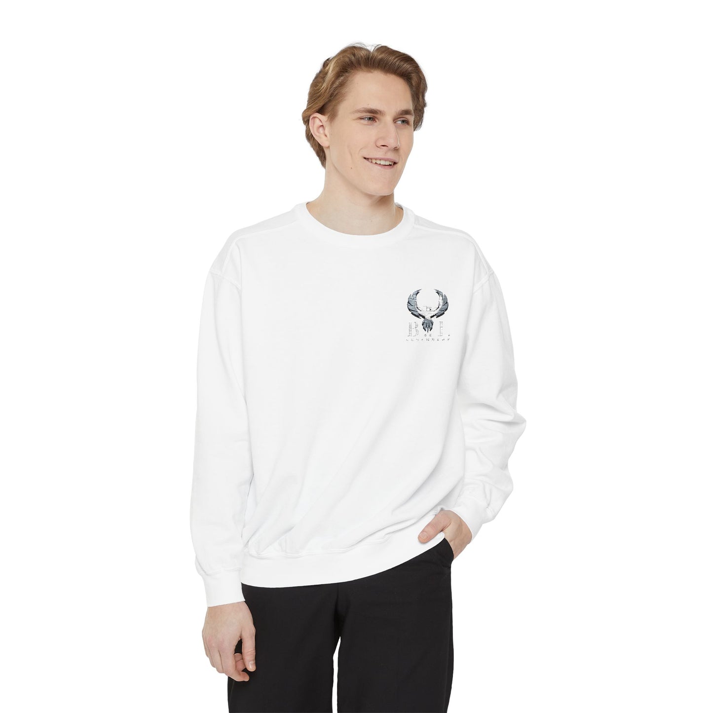 Be Legendary Unisex Garment-Dyed Sweatshirt with Elegant Graphic Design