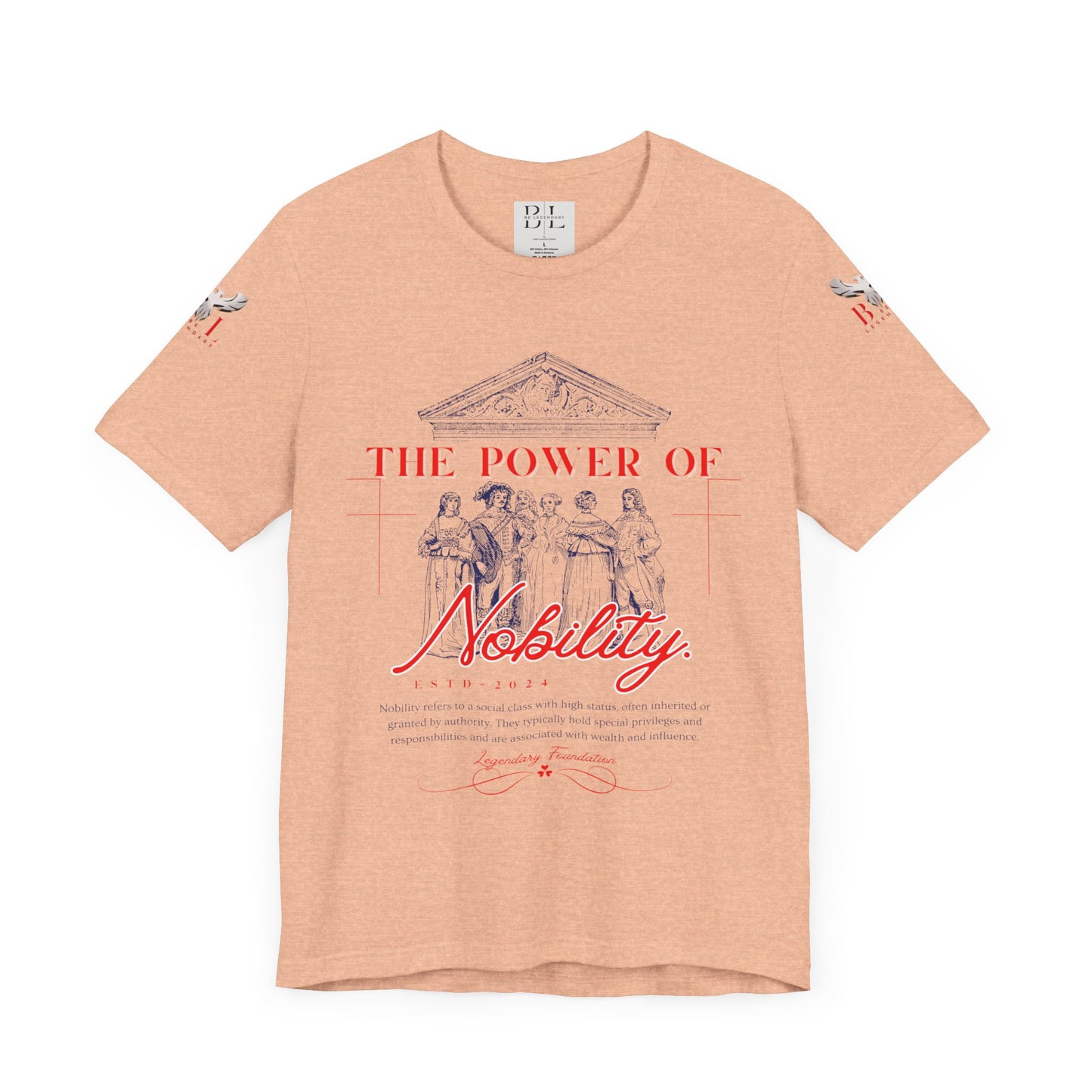 Be Legendary "Nobility" Power Unisex Tee - Inspiring Short Sleeve Shirt with QR Code