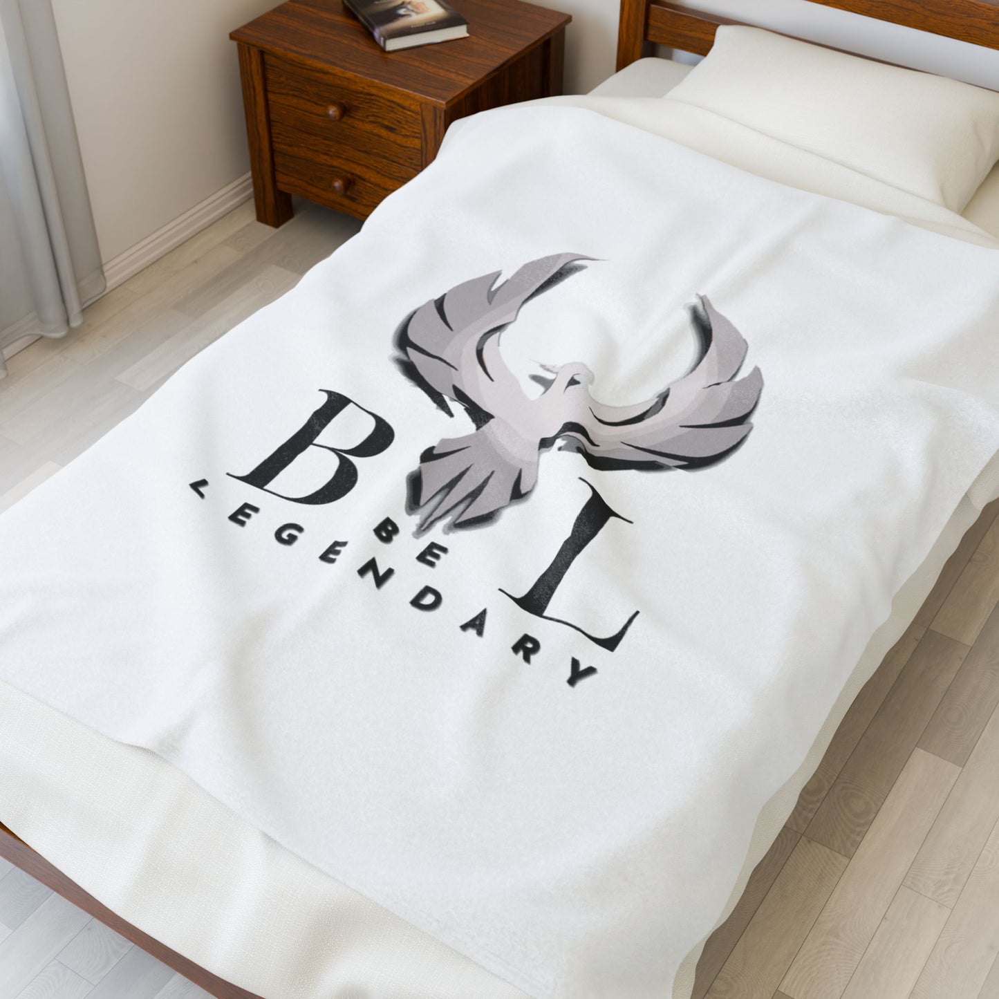 Be Legendary Velveteen Plush Blanket - Soft Cozy Throw for Inspirational Home Decor