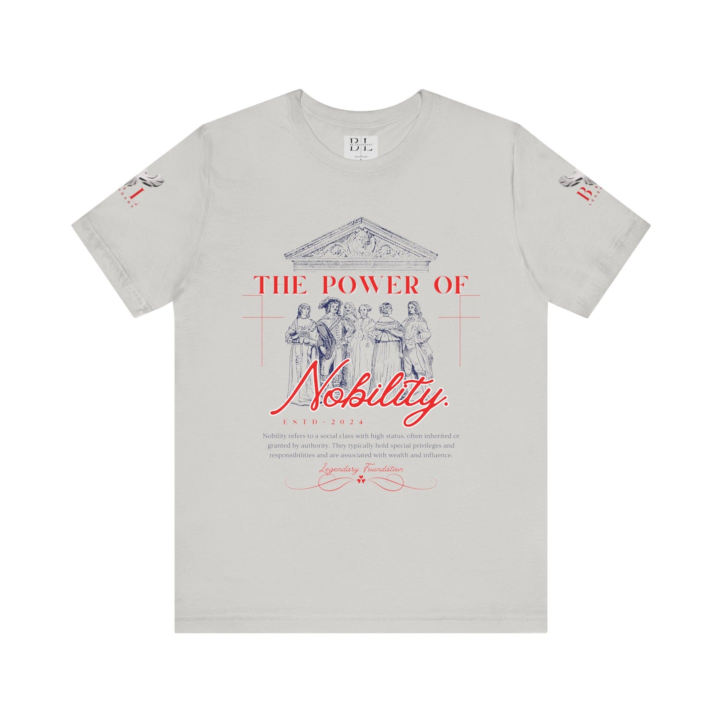 Be Legendary "Nobility" Power Unisex Tee - Inspiring Short Sleeve Shirt with QR Code