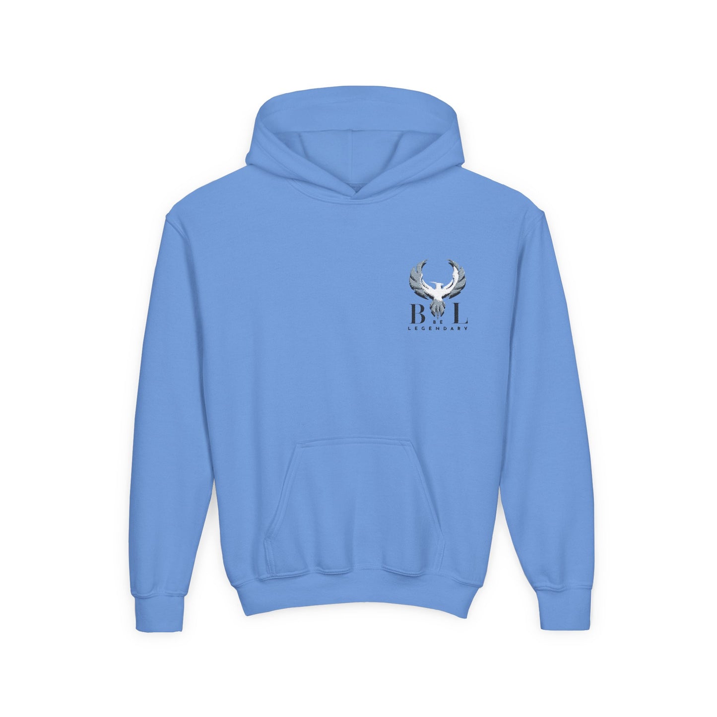 Be Legendary Youth "Young Bull" Heavy Blend Hooded Sweatshirt - Bold Eagle Design for Comfort and Style