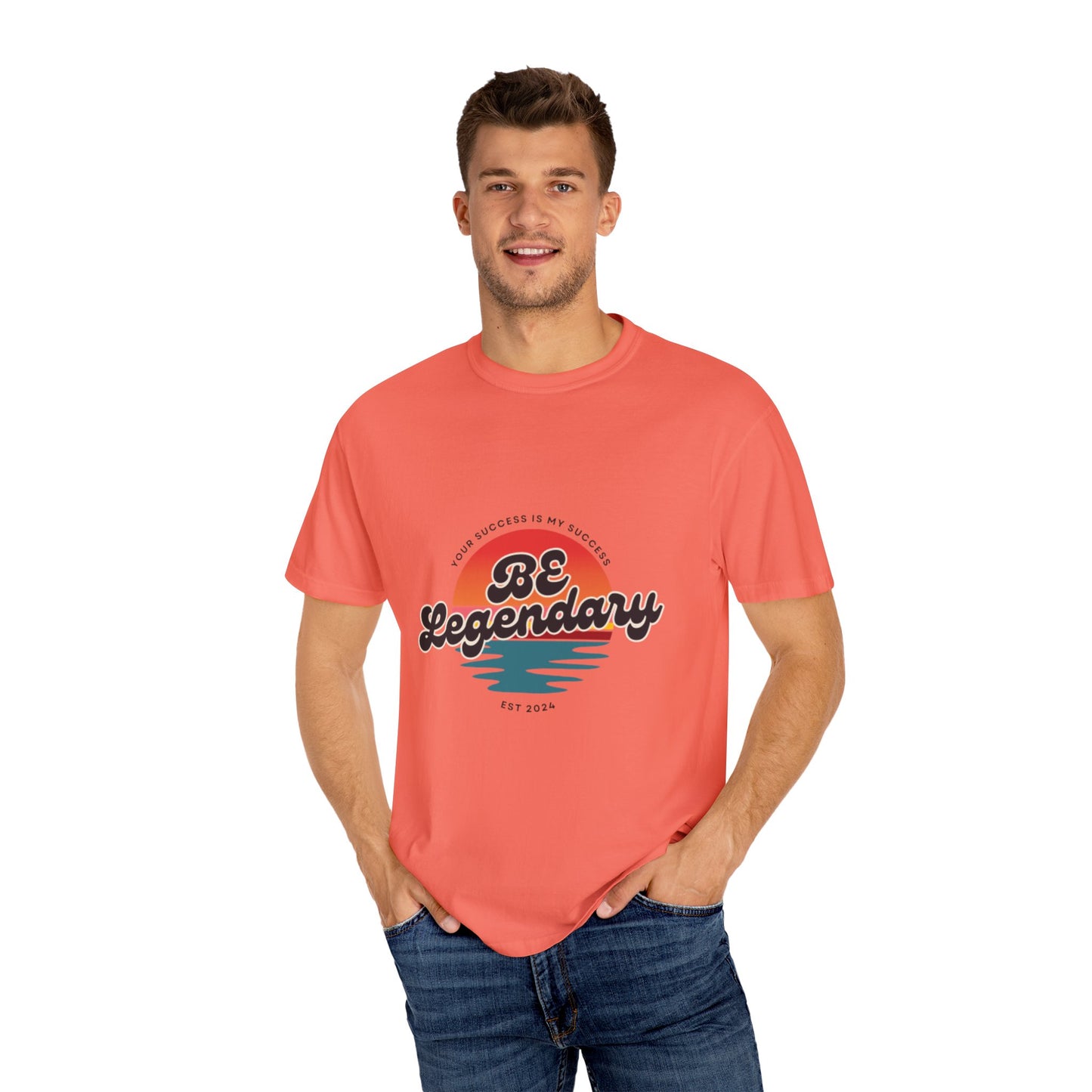 Be Legendary Unisex "Walk On Water" -Dyed T-Shirt – Motivational Tee for Success