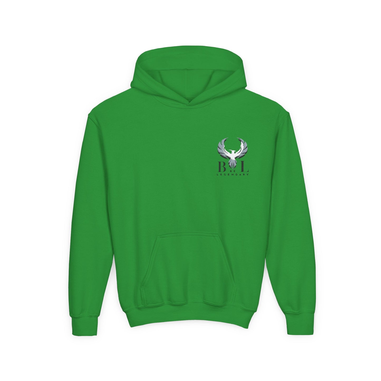 Be Legendary Youth "Young Bull" Heavy Blend Hooded Sweatshirt - Bold Eagle Design for Comfort and Style
