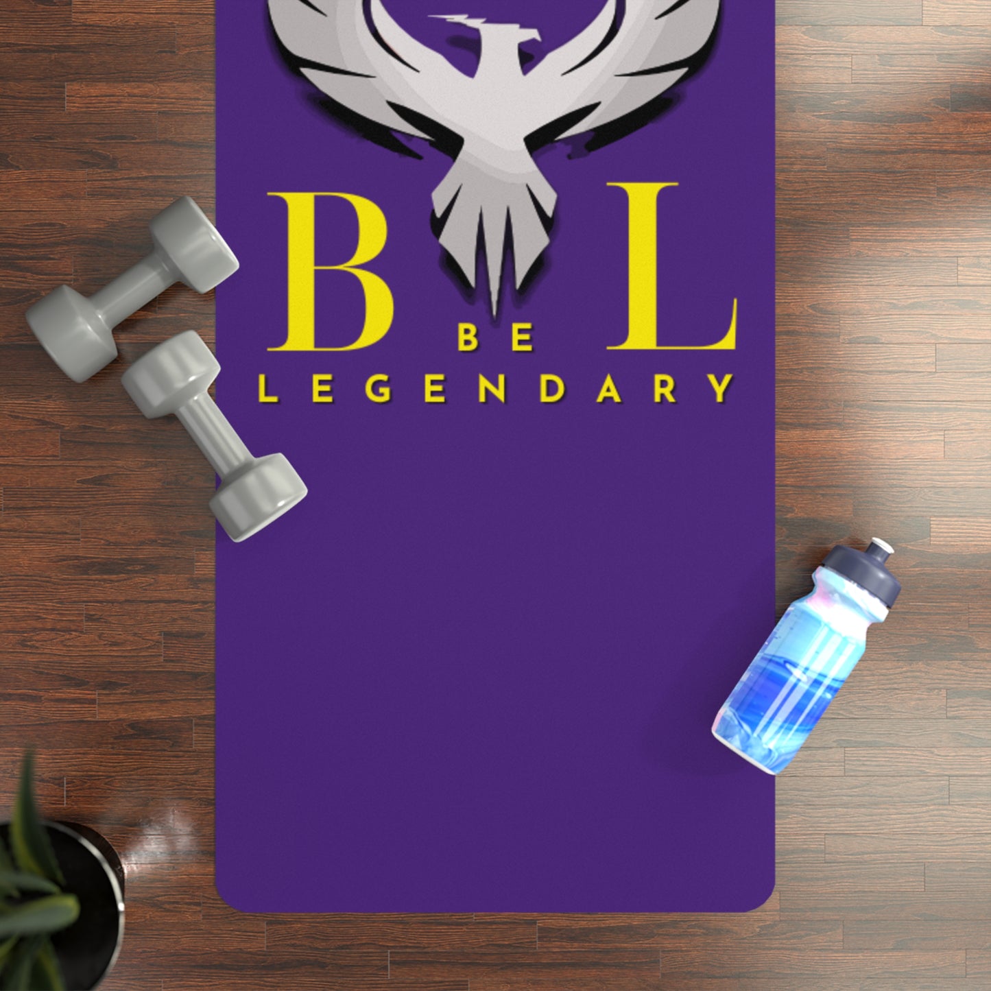Be Legendary Rubber Yoga Mat - Premium Non-Slip Fitness Mat for Home & Studio