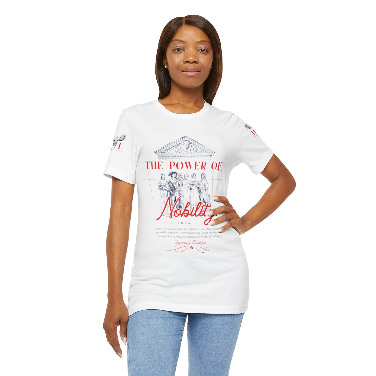Be Legendary "Nobility" Power Unisex Tee - Inspiring Short Sleeve Shirt with QR Code