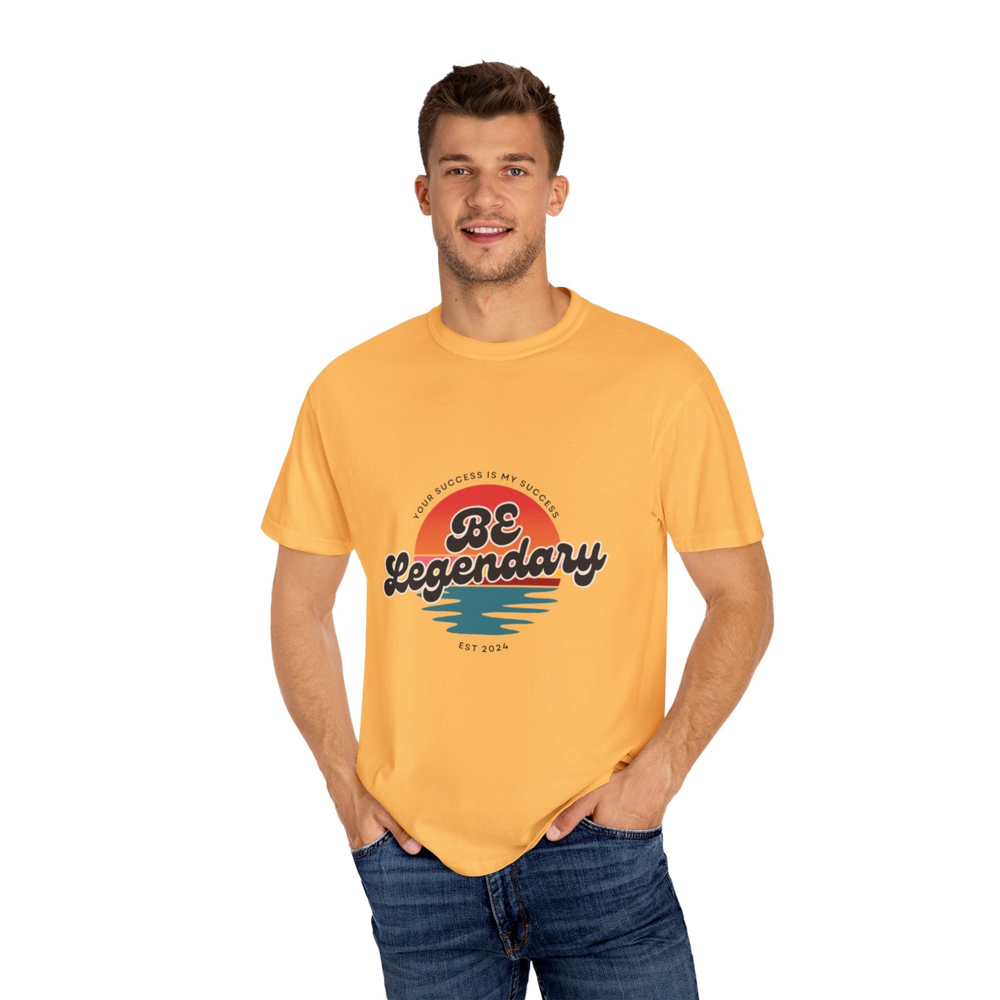 Be Legendary Unisex "Walk On Water" -Dyed T-Shirt – Motivational Tee for Success