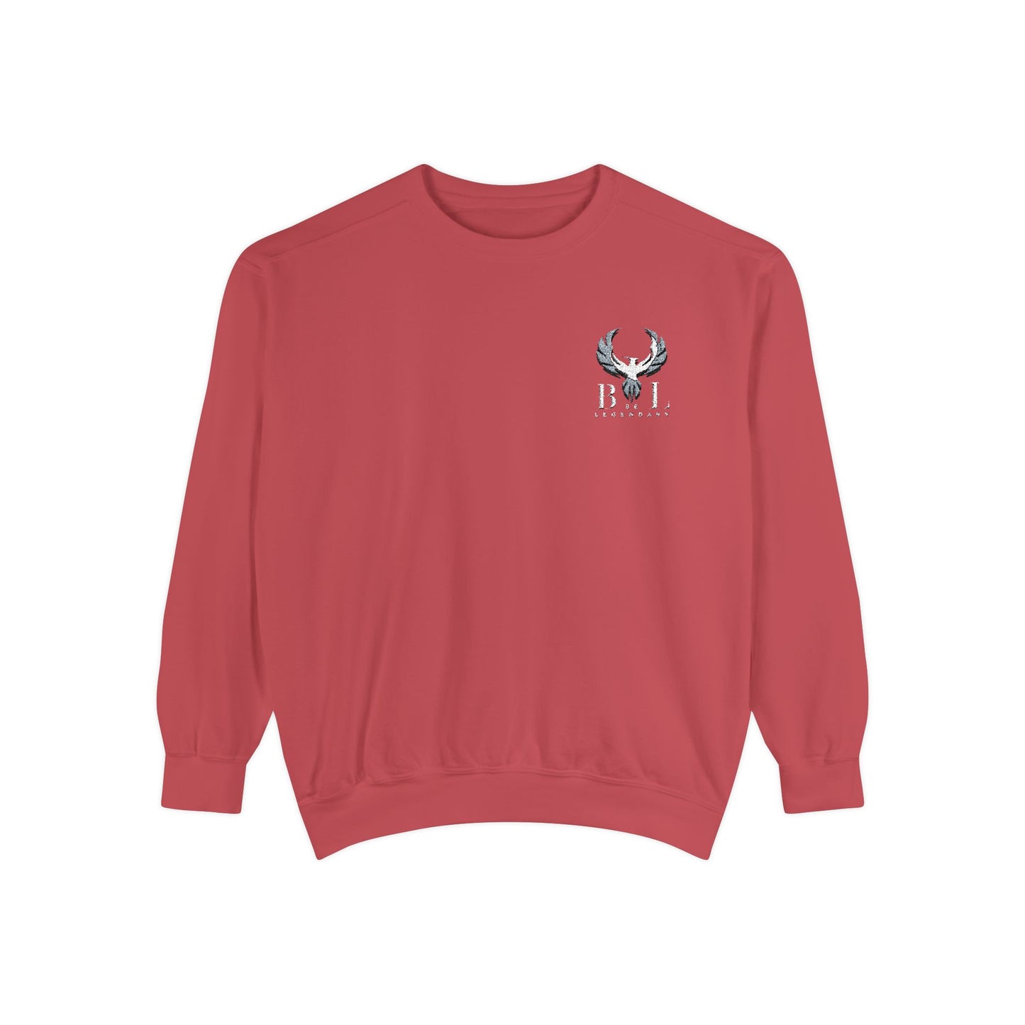 Be Legendary Unisex Garment-Dyed Sweatshirt with Elegant Graphic Design