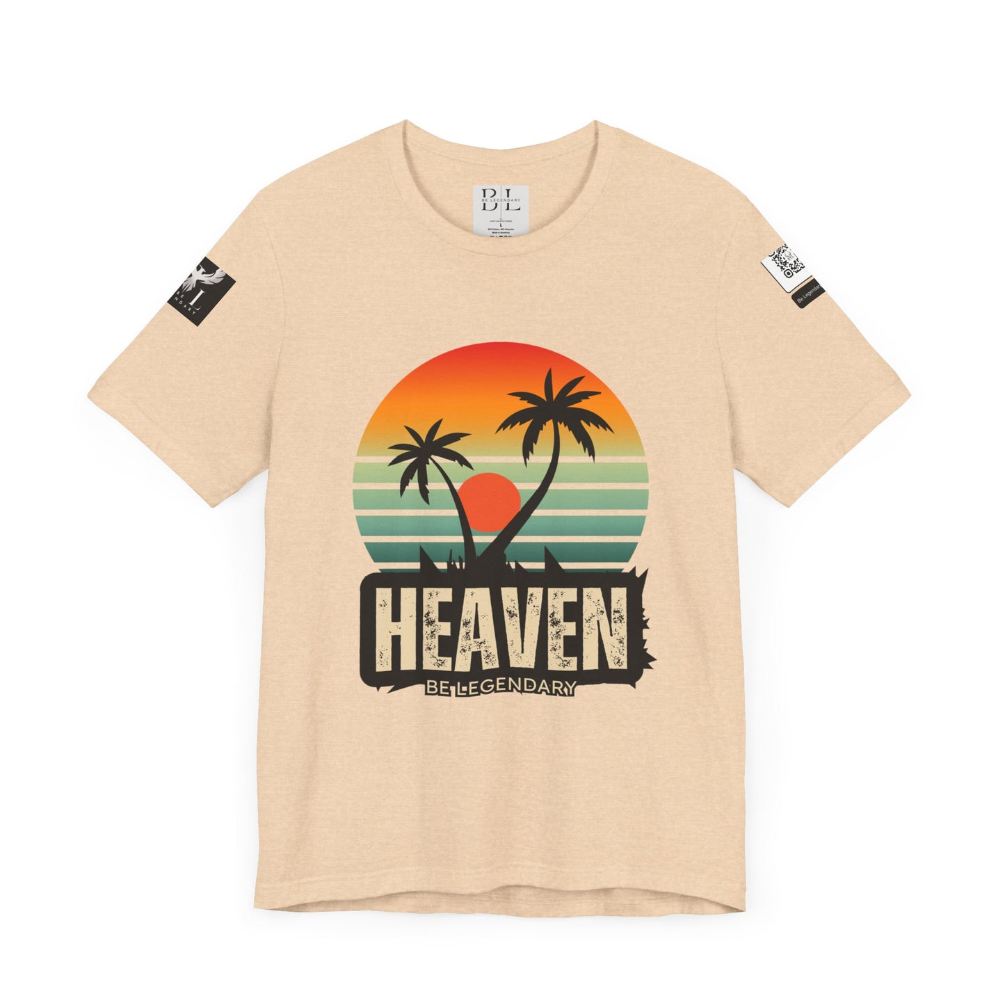 Be Legendary "Heavens View"  Vibes Unisex Short Sleeve Tee - Retro Palm Tree Design