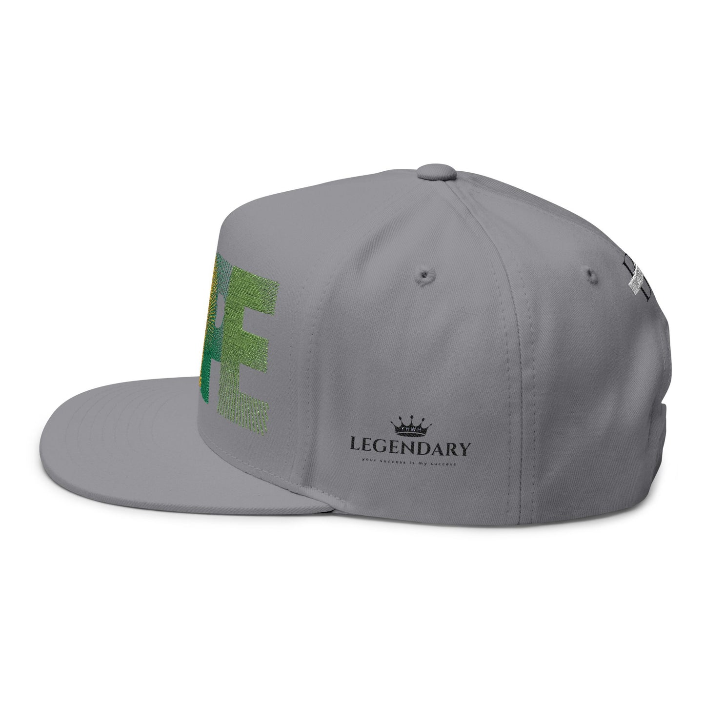 Be Legendary Crown" Hope Embroidered Flat Bill Cap - Stylish & Motivational Hat