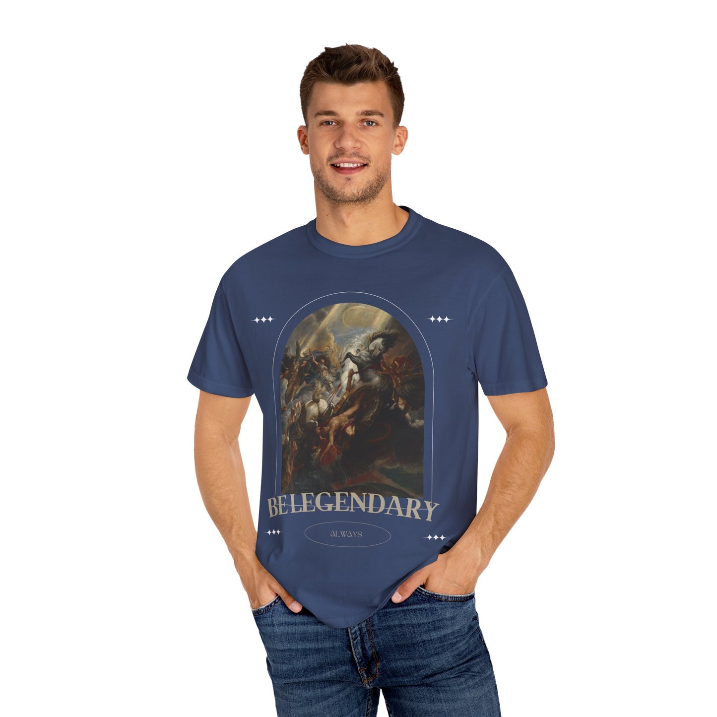Be Legendary "16 Chapels"Unisex Garment-Dyed T-shirt | Motivational Fitness Tee