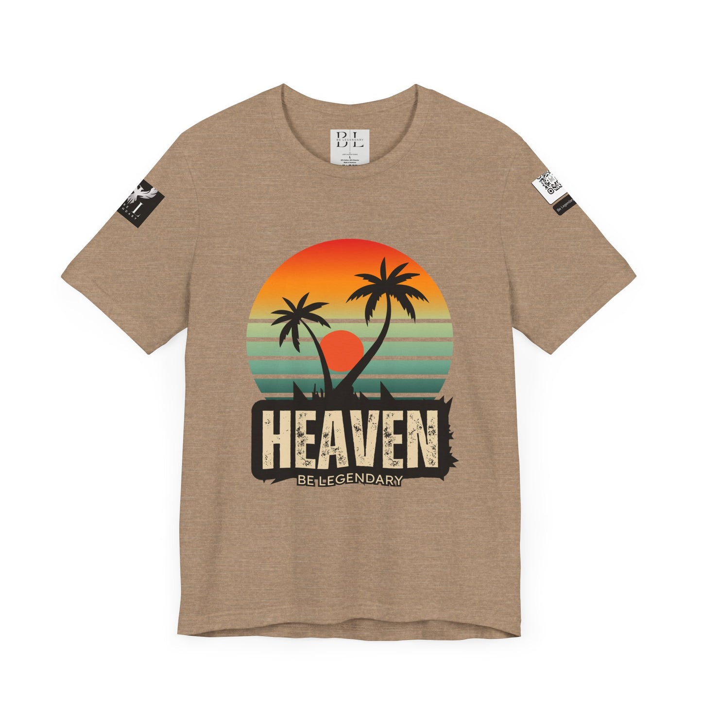 Be Legendary "Heavens View"  Vibes Unisex Short Sleeve Tee - Retro Palm Tree Design