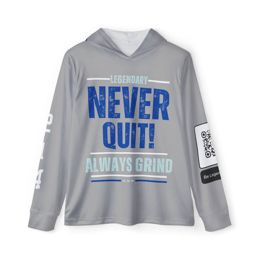 Be Legendary "Rep Ur Hood" Men's Sports Hoodie - Never Quit, Always Grind, Be Legendary