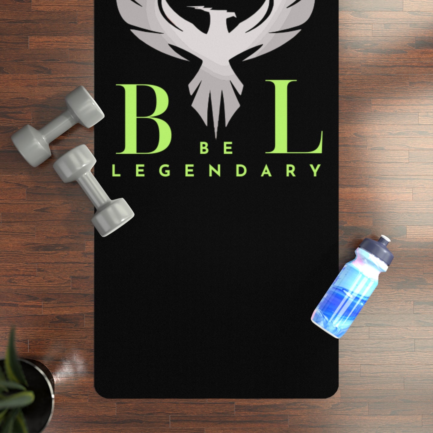 Be Legendary Rubber Yoga Mat - Non-Slip Fitness Mat for Home & Studio