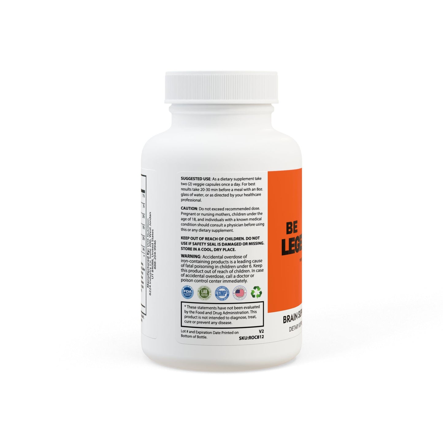 Be Legendary Brain Support Complex Supplement (60 Capsules)