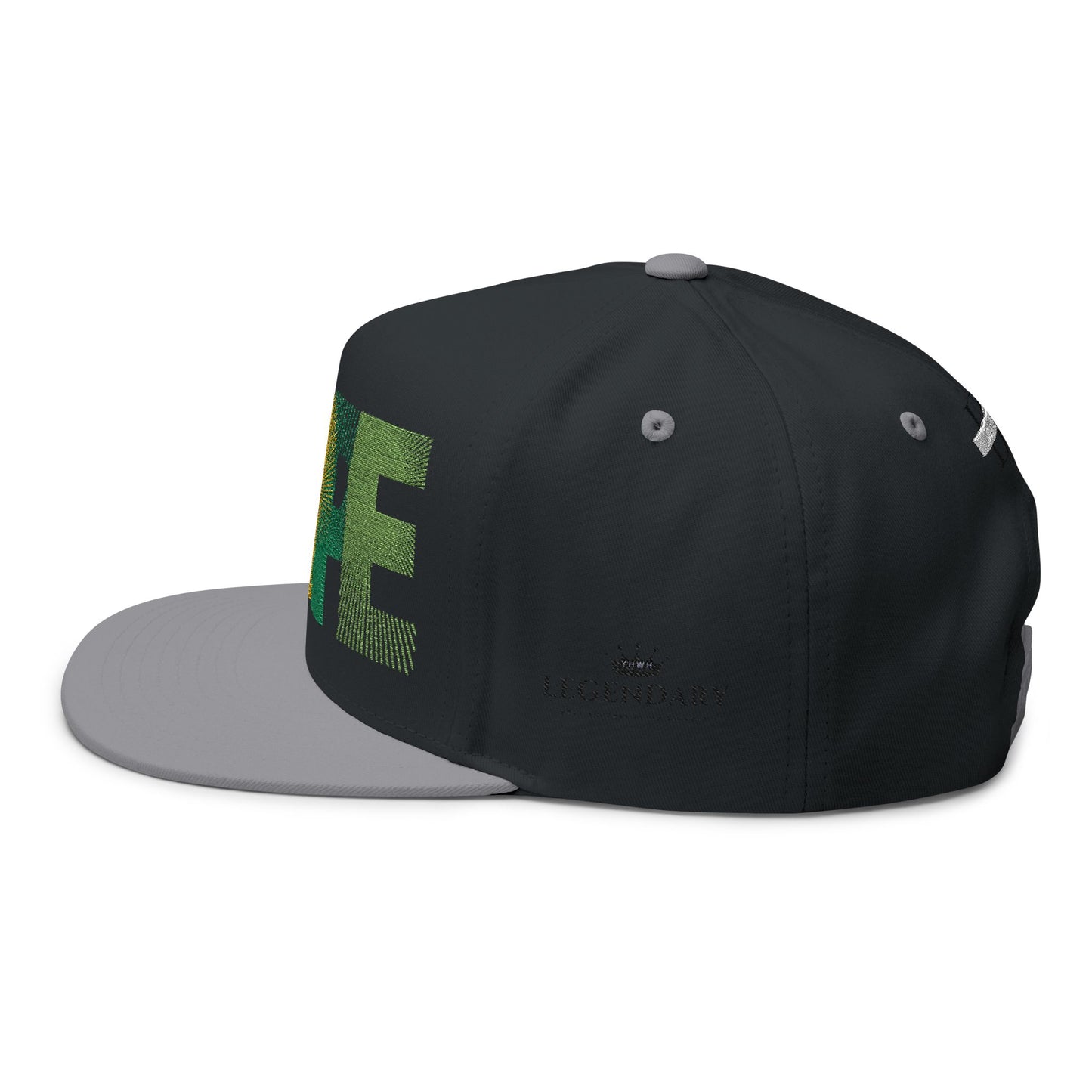 Be Legendary Crown" Hope Embroidered Flat Bill Cap - Stylish & Motivational Hat