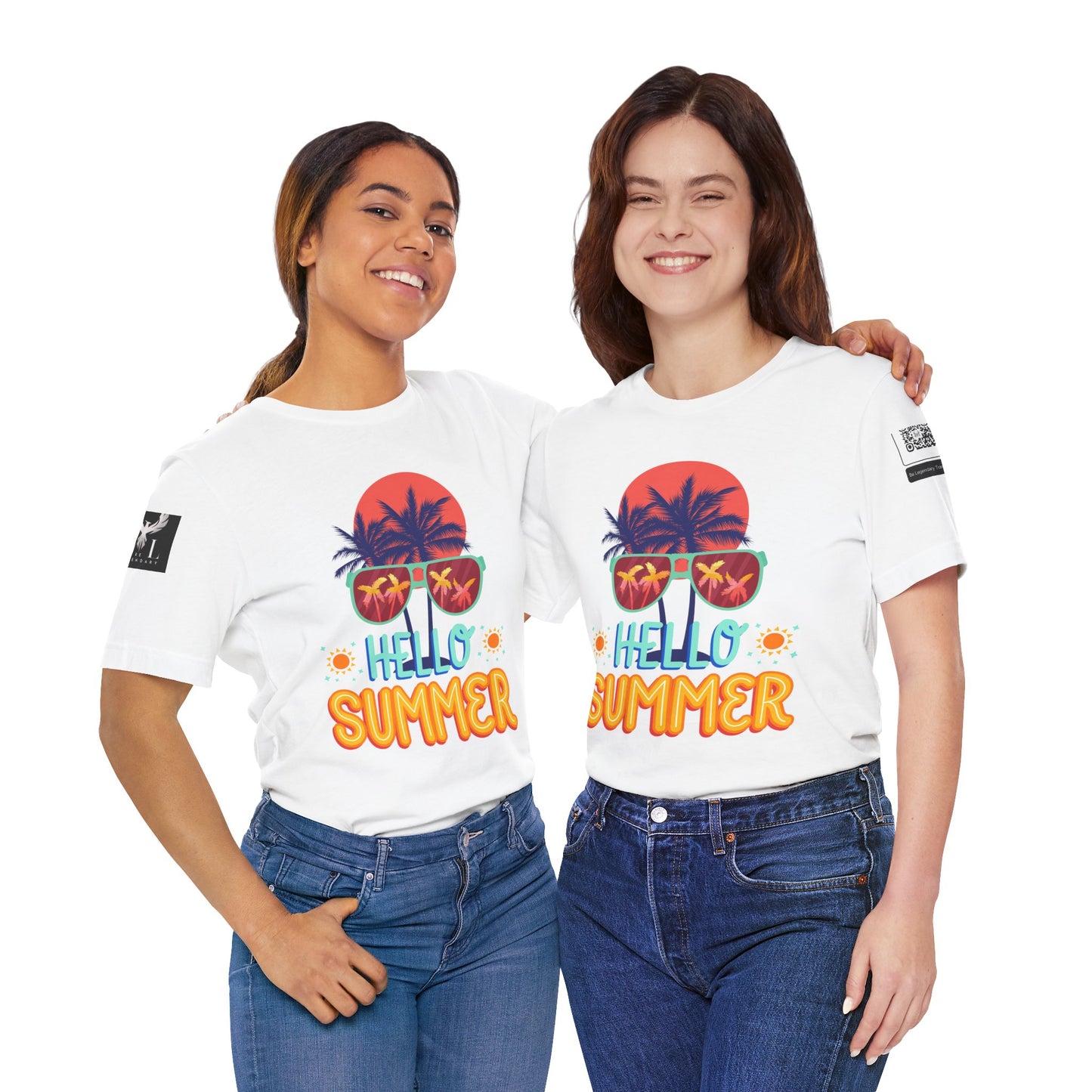 Be Legendary "Hello Summer" Unisex Jersey Short Sleeve Tee - Perfect Beachwear for Summer Celebrations