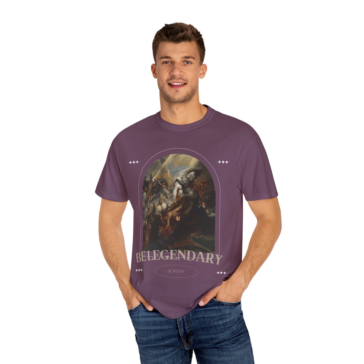 Be Legendary "16 Chapels"Unisex Garment-Dyed T-shirt | Motivational Fitness Tee
