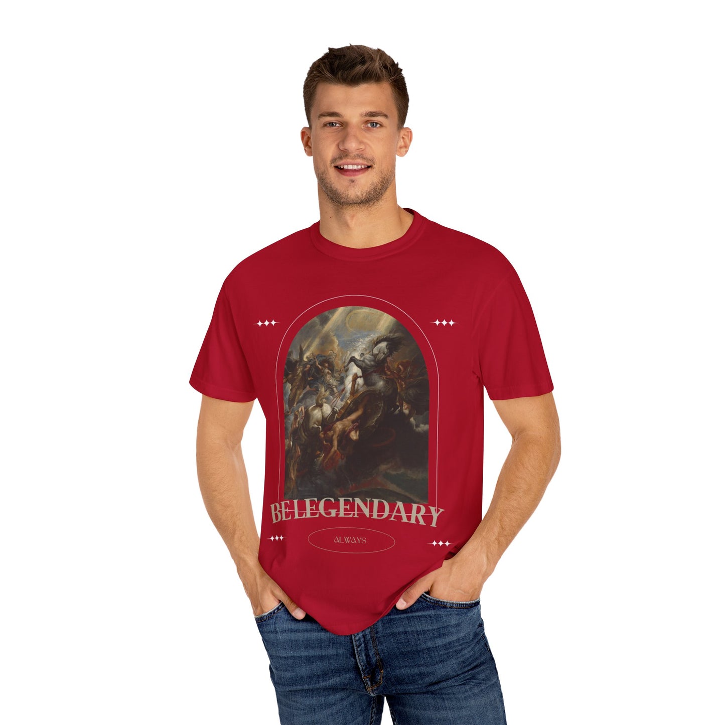 Be Legendary "16 Chapels"Unisex Garment-Dyed T-shirt | Motivational Fitness Tee