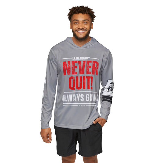 Be Legendary "Rep Ur Hood" Men's Sports Warmup Hoodie - Legendary 'Never Quit! Always Grind' Design